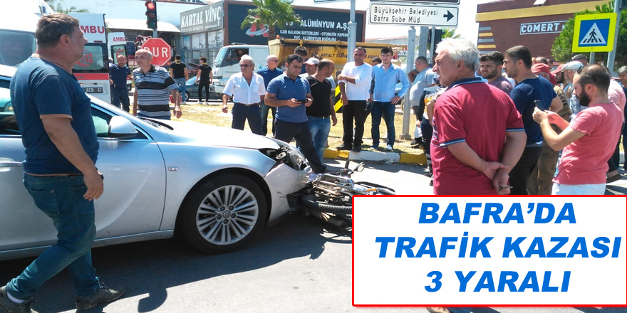 Bafra'da Trafik Kazası; 3 yaralı