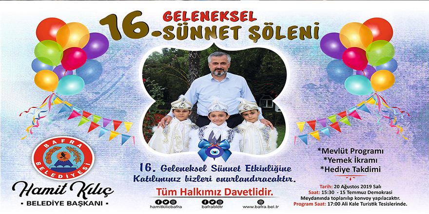 GELENEKSEL 16.SÜNNET ŞÖLENİ YARIN