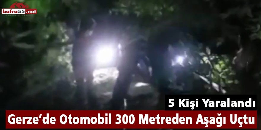 Gerze’de Otomobil 300 Metreden Aşağı Uçtu