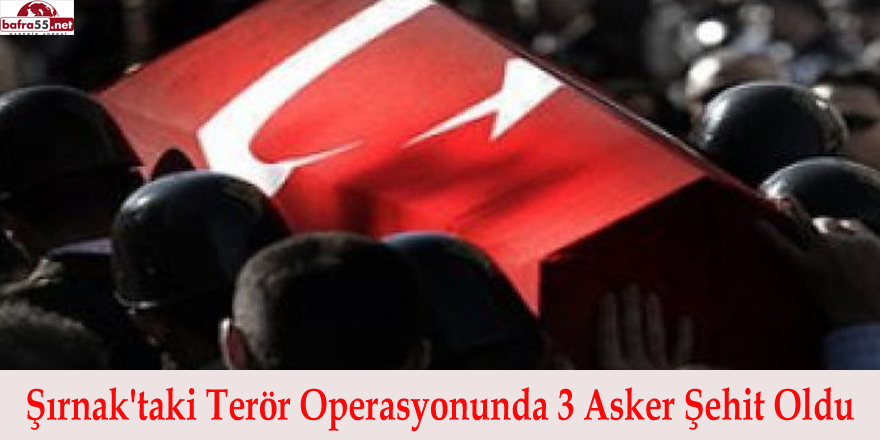 Şırnak'taki terör operasyonunda 3 asker şehit oldu