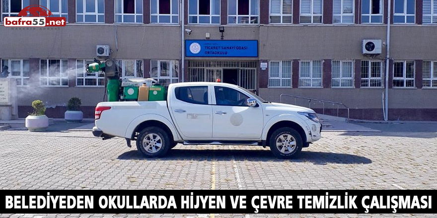 BELEDİYEDEN OKULLARDA HİJYEN VE ÇEVRE TEMİZLİK ÇALIŞMASI