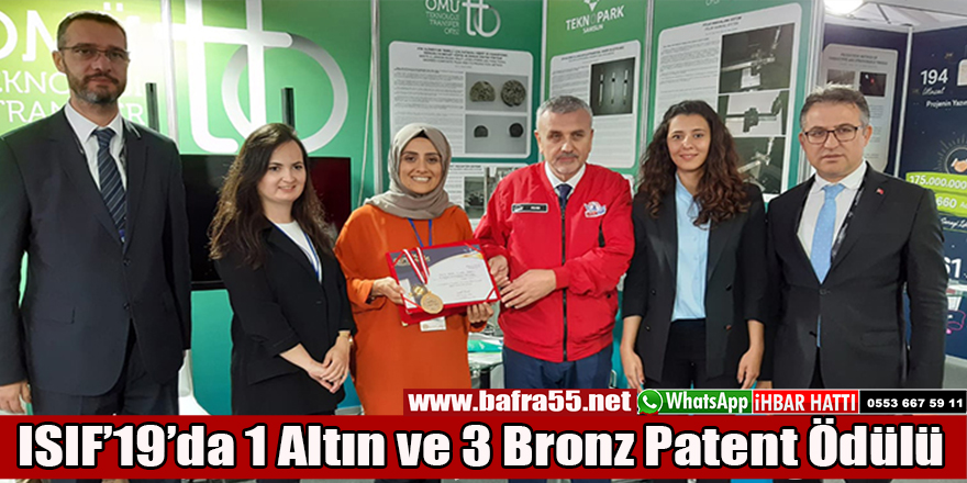 ISIF’19’da 1 Altın ve 3 Bronz Patent Ödülü