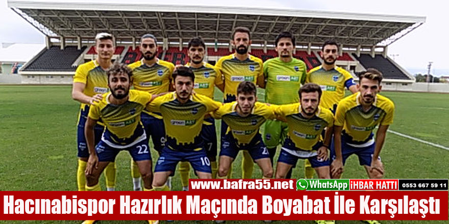 Hacınabispor Hazırlık Maçında Boyabat İle karşılaştı