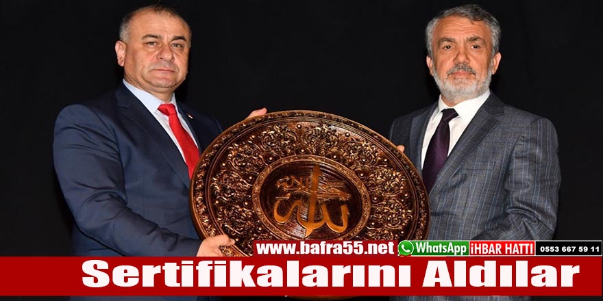 Sertifikalarını Aldılar