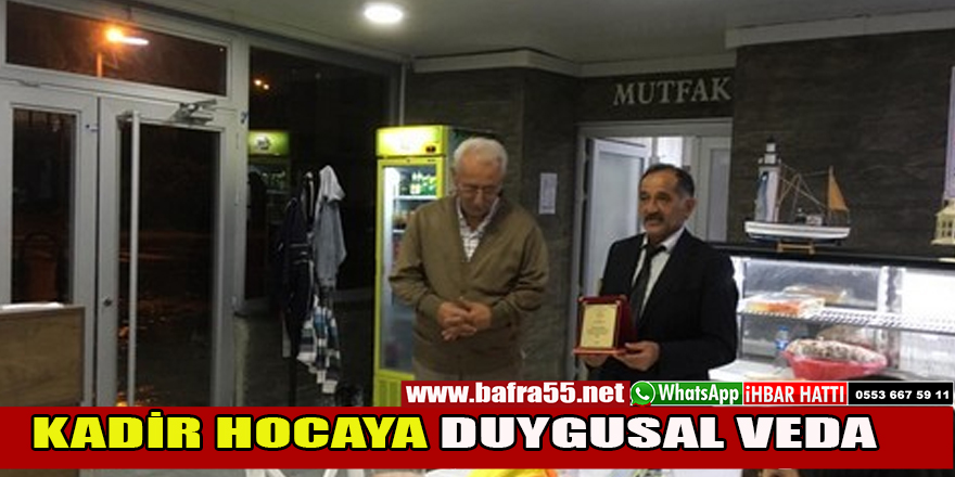 KADİR HOCAYA DUYGUSAL VEFA