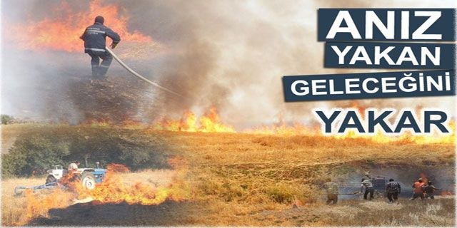 Alaçam’da Anız Yangını