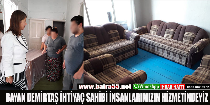 BAYAN DEMİRTAŞ İHTİYAÇ SAHİBİ İNSANLARIMIZIN HİZMETİNDEYİZ