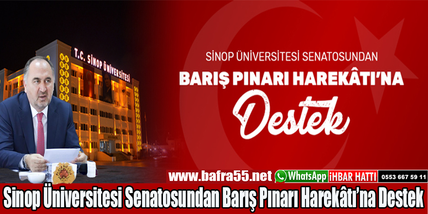 Sinop Üniversitesi Senatosundan Barış Pınarı Harekâtı’na Destek