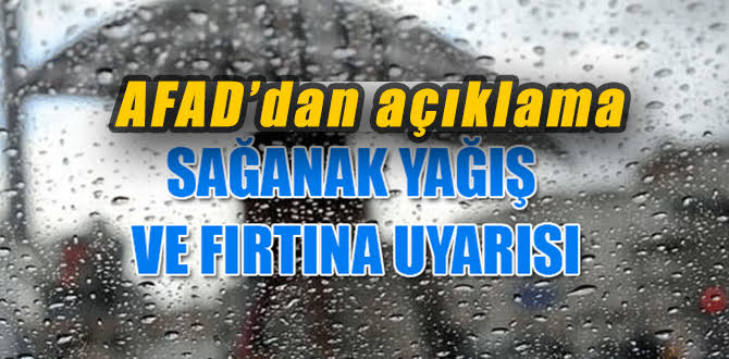 Samsun için sağanak yağış uyarısı!