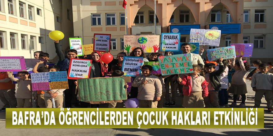 Bafra’da Öğrencilerden Çocuk Hakları Etkinliği