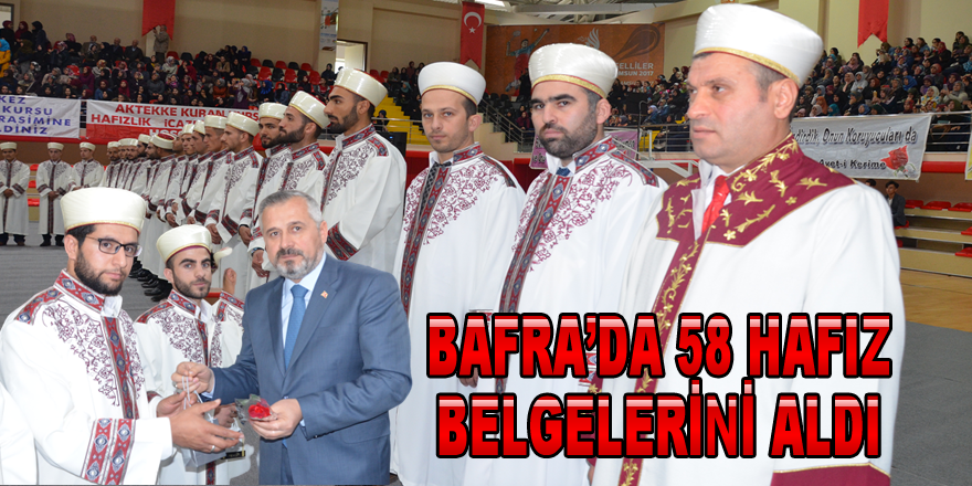 Bafra'da Hafızlık İcazet Merasimi