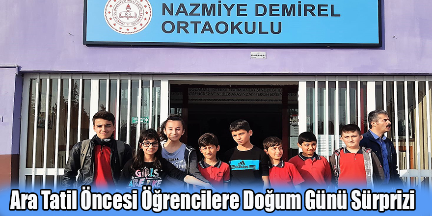 Ara Tatil Öncesi Öğrencilere Doğum Günü Sürprizi