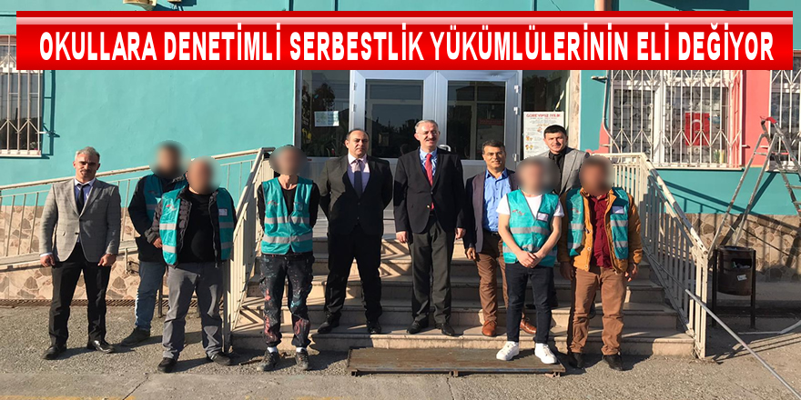 Bafra’da Denetimli Serbestlik Yükümlüleri Kurumların Tadilat İşlerini Yapıyor