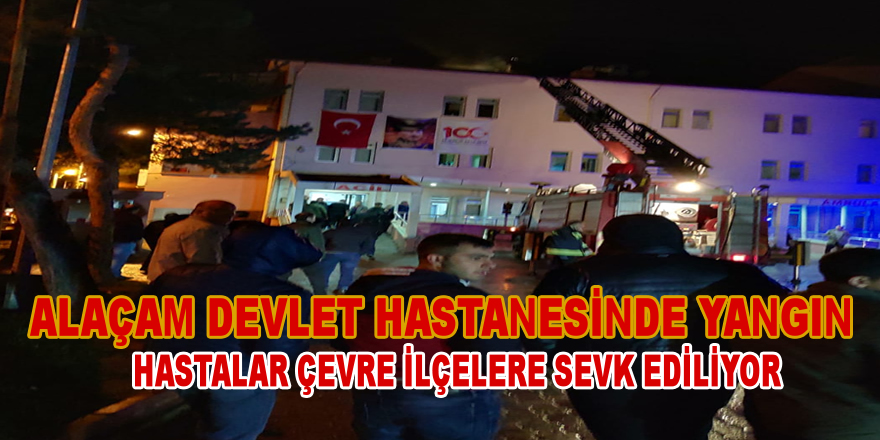 Alaçam Devlet Hastanesinde Yangın