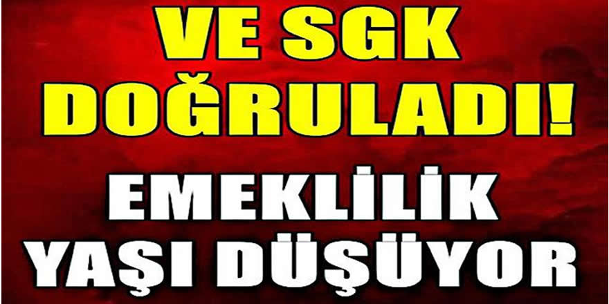 Emeklilik Yaşı Düşüyor