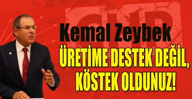 ÜRETİME DESTEK DEĞİL, KÖSTEK OLDUNUZ!