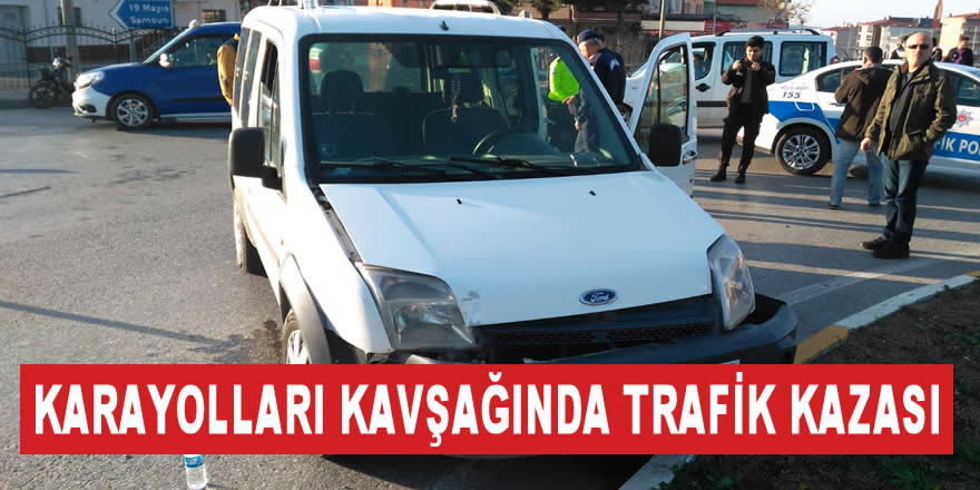 Bafra'da Trafik Kazası : 1 Yaralı