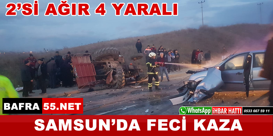 Samsun'da Feci Kaza