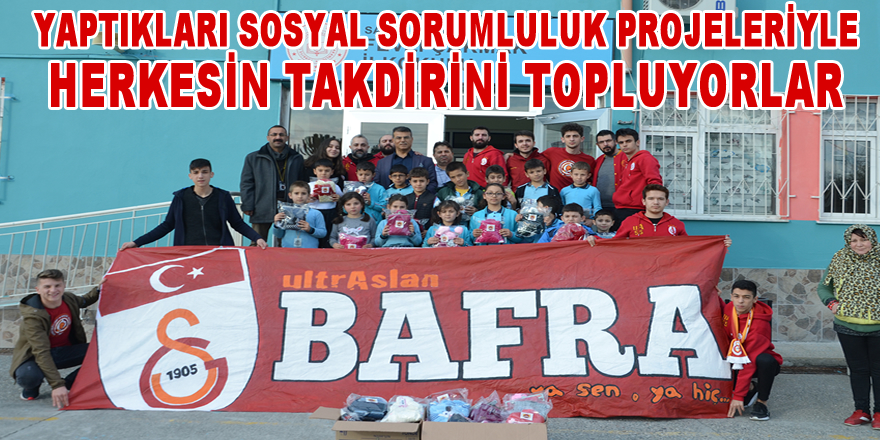 Bafra ultraslan Taraftar Grubundan İlk Okul Çocuklarına Yardım