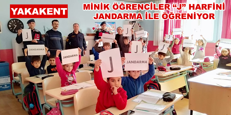 Minik Öğrenciler “J” Harfini Jandarma ile öğreniyor