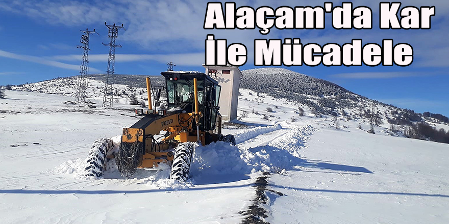 Alaçam'da Kar İle Mücadele