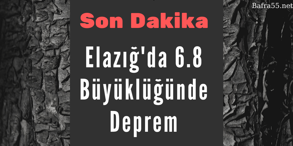 Son Dakika! Elazığ'da Deprem Oldu