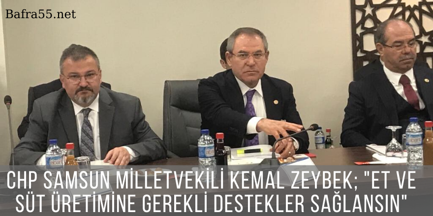 CHP SAMSUN MİLLETVEKİLİ KEMAL ZEYBEK; "ET VE SÜT ÜRETİMİNE GEREKLİ DESTEKLER SAĞLANSIN"