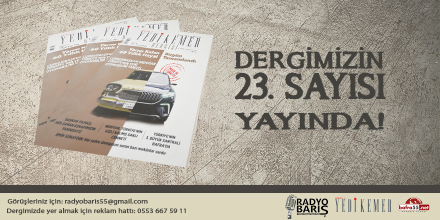 YEDİKEMER DERGİSİ'NİN 23. SAYISI ÇIKTI