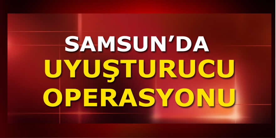 Samsun'da Uyuşturucu Operasyonu