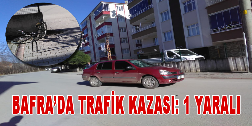 Bafra’da Otomobil Bisiklete Çarptı: 1 Yaralı