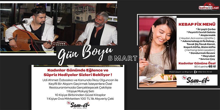 Dünya Kadınlar Günü'nü Sam-Et Restaurant'ta Kutluyoruz !