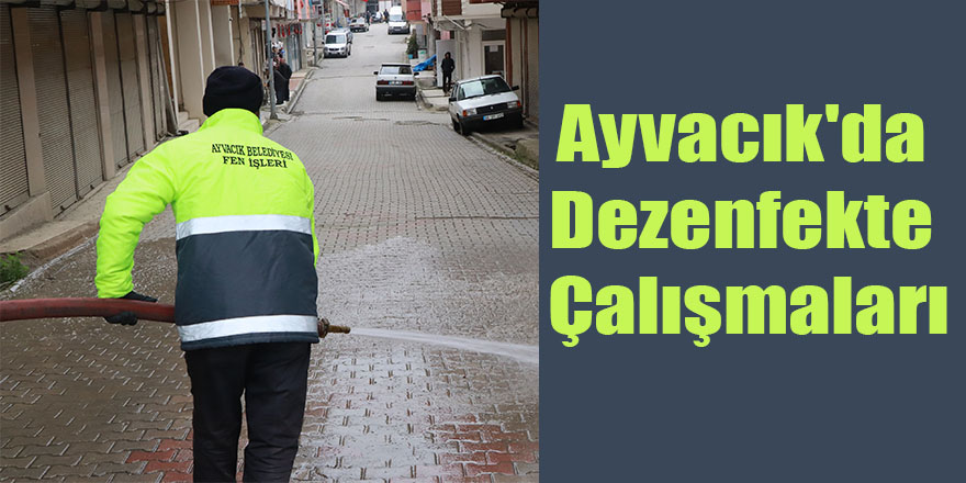 Ayvacık'da Dezenfekte Çalışmaları