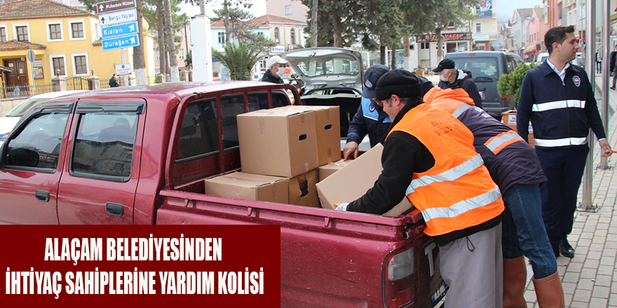 ALAÇAM BELEDİYESİNDEN İHTİYAÇ SAHİPLERİNE YARDIM KOLİSİ