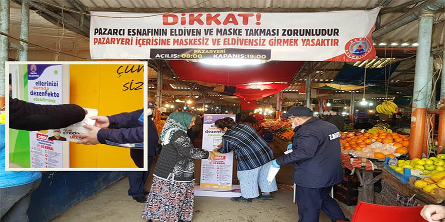 BAFRA BELEDİYESİ MASKE DAĞITTI 