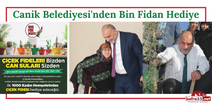 Canik Belediye Başkanı Sandıkçı'dan Canikli Kadınlara Bin Fidan Hediye