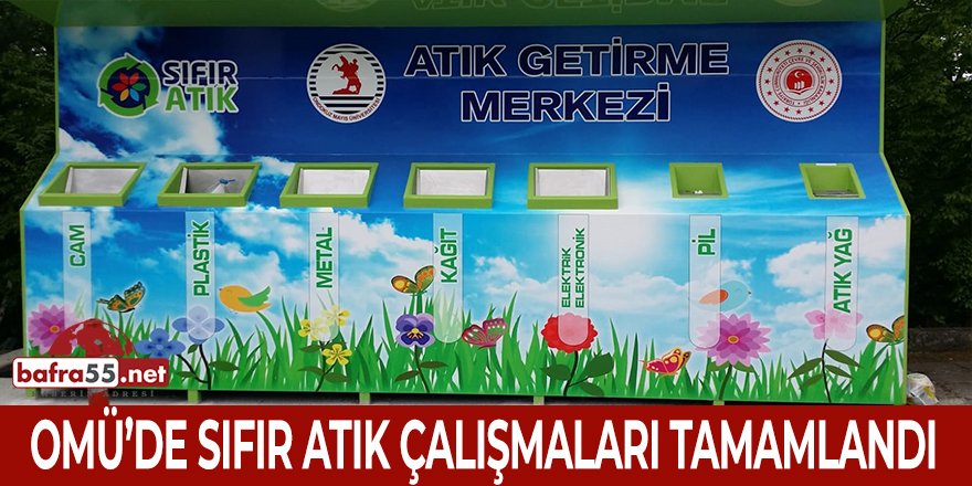 Omü’de Sıfır Atık Çalışmaları Tamamlandı