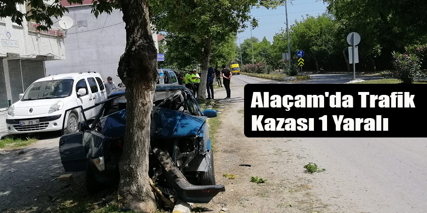 Alaçam'da Trafik Kazası 1 Yaralı