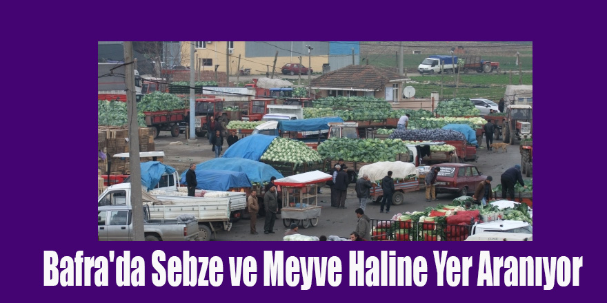 Bafra'da Sebze ve Meyve Haline Yer Aranıyor