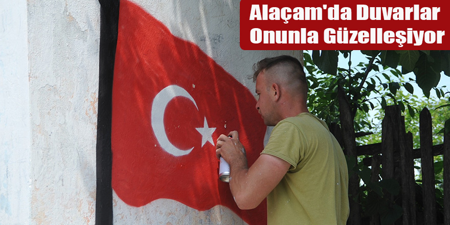 Alaçam'da Duvarlar Onunla Güzelleşiyor