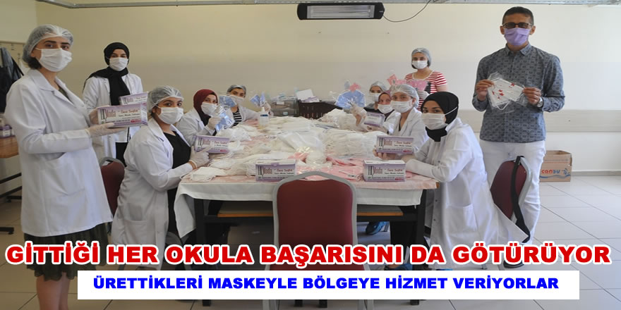 Okul fabrika gibi çalıştı, 3 ayda 750 bin maske üretti