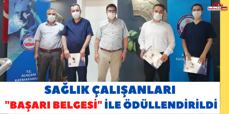 Sağlık Çalışanları  "Başarı Belgesi" ile Ödüllendirildi