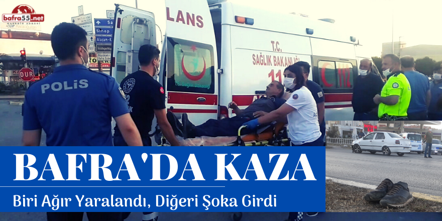 Bafra’da Otomobil ile Motosiklet Çarpıştı: 1 Yaralı