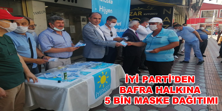 İYİ Parti'den Bafra Halkına 5 Bin Maske Dağıtımı