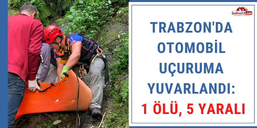 Trabzon'da Otomobil Uçuruma Yuvarlandı: 1 Ölü, 5 Yaralı