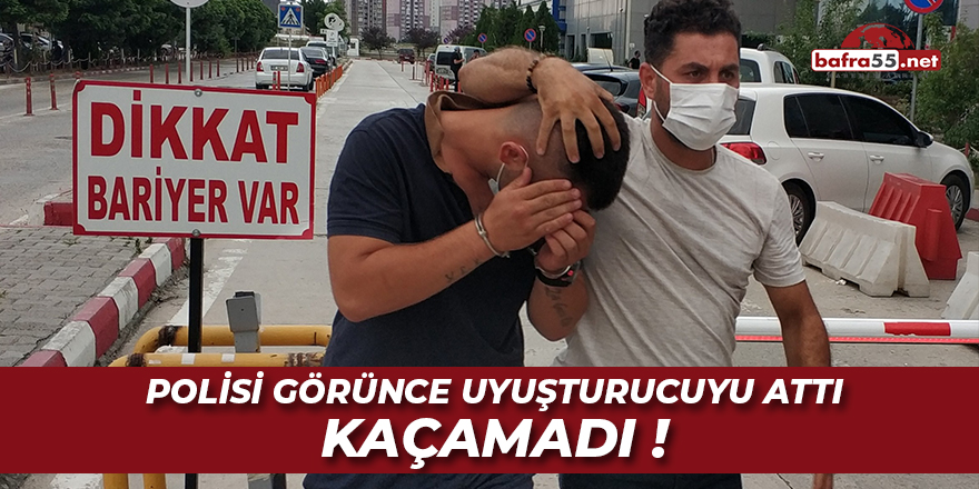 Polisi Görünce Uyuşturucuyu Attı Kaçamadı!