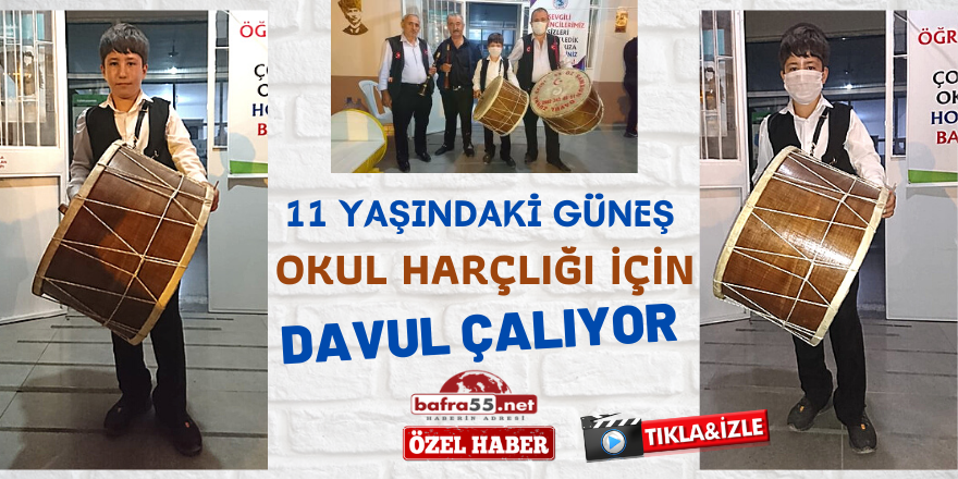 11 Yaşındaki Güneş Okul Harçlığı İçin Davul Çalıyor