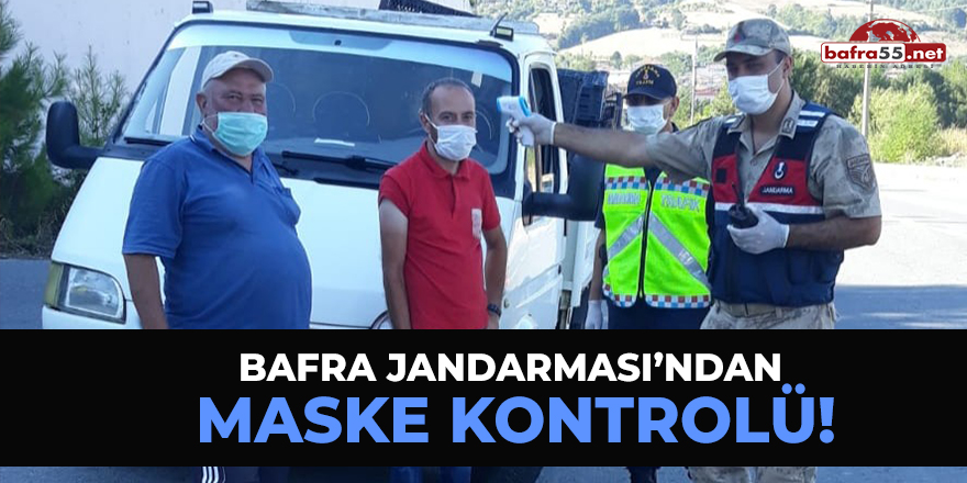 Bafra Jandarması'ndan Maske Kontrolü!