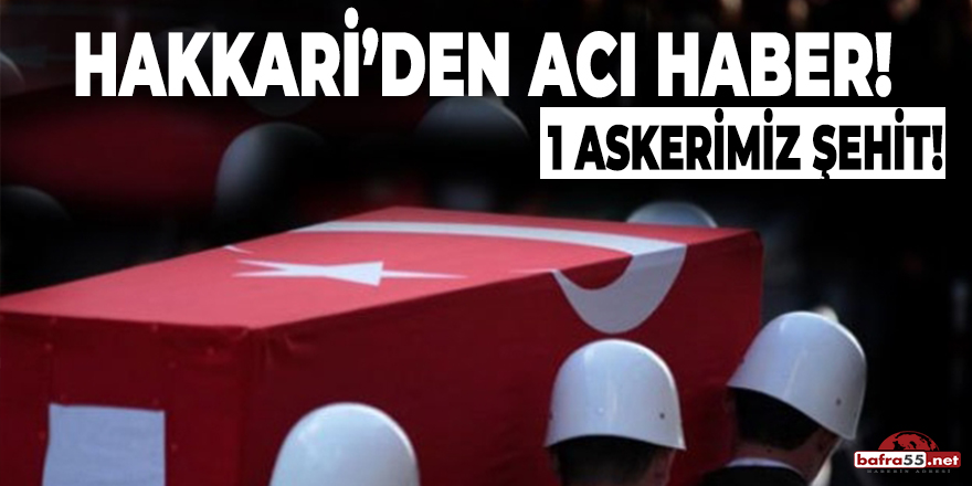 Hakkari'den Acı Haber! 1 Askerimiz Şehit