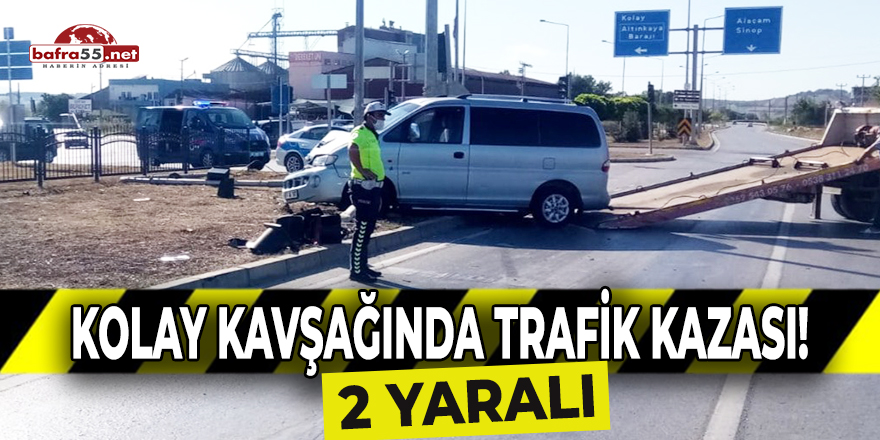 Kolay Kavşağında Trafik Kazası!