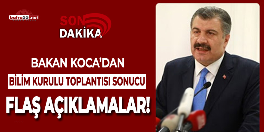 Bakan Koca'dan Flaş Açıklamalar!